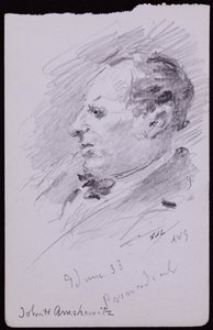 Portret van John Amshewitz door Francis Wilfred Lawson