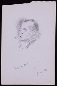 Portret van S Nicholson Babb door Francis Wilfred Lawson