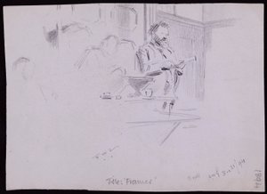 Portret van William [? Morris door Francis Wilfred Lawson