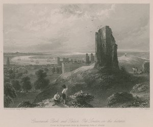 Greenwich Park en Paleis, Oud Londen in de verte door Francis William Topham