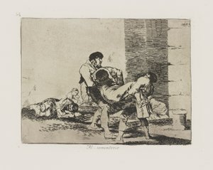 Naar de begraafplaats, pl. 56 uit de serie Los desastres de la guerra (De rampen van de oorlog)