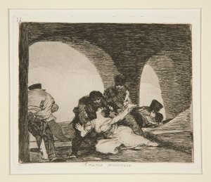 Amarga presencia (Bitter Om Aanwezig Te Zijn), pl. 13 uit Los desastres de la guerra (De Rampen van de Oorlog) door Francisco de Goya