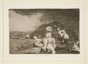 Bien te se est?, pl. 6 uit Los desastres de la guerra door Francisco de Goya