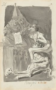 Brujas à volar (Heksen Bereiden zich voor om te Vliegen) (verso)