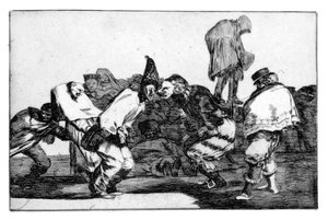 Carnavalsfantasie, 1819-1823 door Francisco de Goya