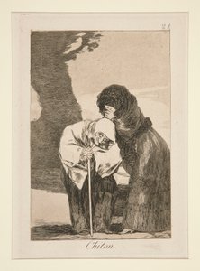 Chiton (Stilte), pl. 28 uit de serie Los caprichos door Francisco de Goya
