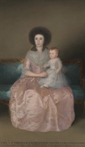 Gravin de Altamira en haar dochter, María Agustina door Francisco de Goya