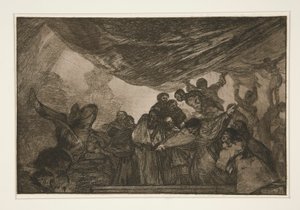 Disparate claro, pl. 15 uit de serie Los proverbios door Francisco de Goya