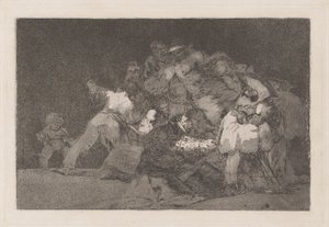 Disparate general (Algemene Dwaasheid), ook bekend als Unas de Gato y Habito de Beato (De Klauwen van een Kat en de Kleding van een Toegewijde), uit de serie Los disparates (Los proverbios) door Francisco de Goya