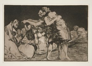 Disparate matrimonial (Huwelijksdwaasheid), pl. 7 uit de serie Los proverbios