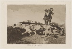 Enterrar y callar (Begraaf ze en zwijg), Plaat 18 uit Los desastres de la guerra (De rampen van de oorlog)