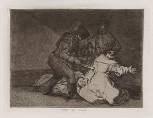 Esto es malo, plaat 46 uit Los desastres de la guerra