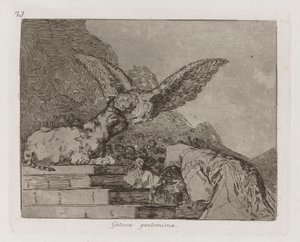 Gatesca pantomima (Feline Pantomime), Plaat 73 uit Los desastres de la guerra (De Rampen van de Oorlog)