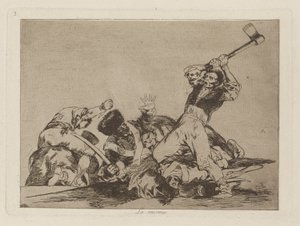 Hetzelfde, pl. 3 uit de serie Los desastres de la guerra (De rampen van de oorlog) door Francisco de Goya