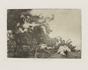 No se convienen. (Ze zijn het niet eens.), pl. 17 uit de serie Los desastres de la guerra (De rampen van de oorlog) door Francisco de Goya