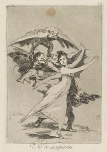 No te escaparás. (Je zult niet ontsnappen.), pl. 72 uit de serie Los caprichos