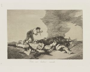 Para eso habeis nacido. (Daarvoor ben je geboren.), pl. 12 uit de serie Los desastres de la guerra (De rampen van de oorlog) door Francisco de Goya