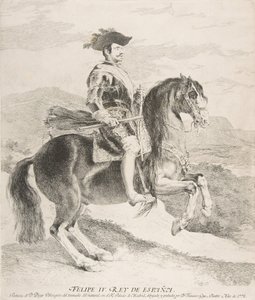 Filips IV te paard, naar Velázquez, 1778 door Francisco de Goya