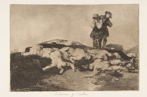 Plaat 18 uit De Rampen van de Oorlog: Begrafenis