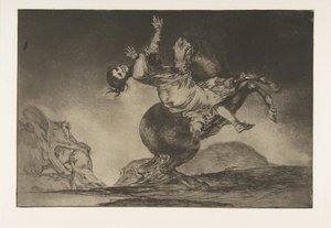 Plaat 10 uit de Disparates: De Paardenontvoerder, ca. 1816-23 gepubliceerd 1864 door Francisco de Goya