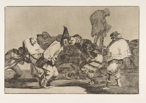 Blad 14 uit de Disparates: Carnaval dwaasheid, ca. 1816-23 gepubliceerd 1864 door Francisco de Goya