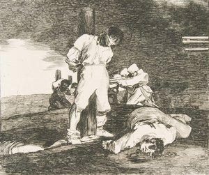 Plaat 15 uit De rampen van de oorlog Los Desastres de la Guerra: En er is geen hulp..., 1810 door Francisco de Goya