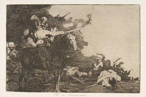 Plaat 17 uit De rampen van de oorlog: Zij..., 1810 gepubliceerd 1863 door Francisco de Goya