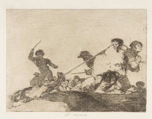 Plaat 29 uit De Rampen van de Oorlog Los Desastres de la Guerra:: Hij ..., 1810 gepubliceerd 1863 door Francisco de Goya