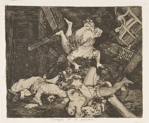 Plaat 30 uit De rampen van de oorlog Los Desastres de la Guerra: Ravage, 1810 gepubliceerd 1863 door Francisco de Goya