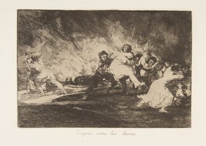 Plaat 41 uit De Rampen van de Oorlog Los Desastres de La Guerra: Zij..., 1810 gepubliceerd 1863 door Francisco de Goya
