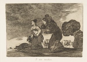 Blad 45 uit De Rampen van de Oorlog: En t..., 1810 gepubliceerd 1863 door Francisco de Goya
