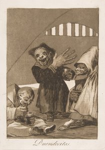 Plaat 49 uit Los Caprichos: Hobgoblins Duendecitos