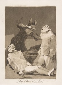 Plaat 50 uit Los Caprichos: De Chinchillas Los Chinchillas., 1799 door Francisco de Goya