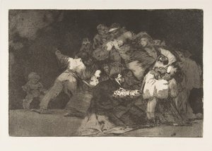 Plaat 9 uit de Disparates: Algemene dwaasheid, ca. 1816-23 gepubliceerd 1864 door Francisco de Goya