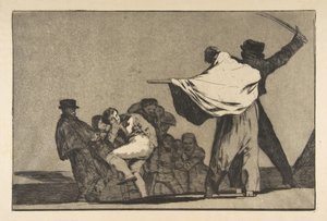 Plaat A uit de Disparates: Bekende dwaasheid, ca. 1816-23 gepubliceerd voor 1877