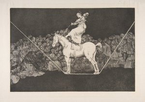 Plaat B uit de Disparates: Punctuele dwaasheid door Francisco de Goya