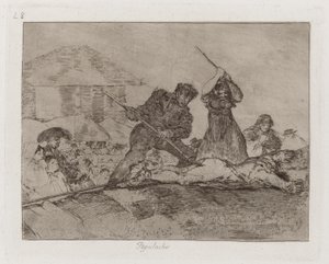 Populacho (Gepeupel), Plaat 28 uit Los desastres de la guerra (De Rampen van de Oorlog) door Francisco de Goya