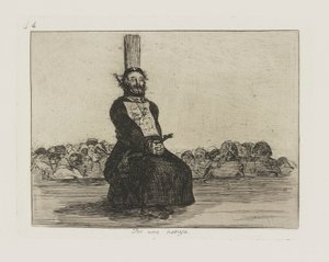 Por una navaja. (Vanwege een mes.), pl. 34 uit de serie Los desastres de la guerra (De rampen van de oorlog)