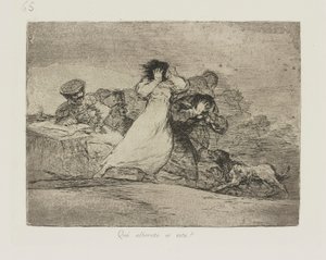 Wat is deze ophef?, pl. 65 uit de serie Los desastres de la guerra door Francisco de Goya