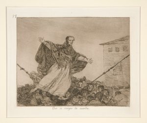 Que se rompe la cuerda, pl. 77 uit Los desastres de la guerra door Francisco de Goya