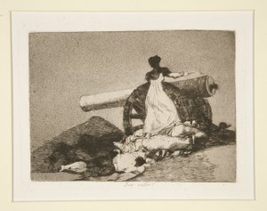 Que valor! (Wat Moed!), pl. 7 uit Los desastres de la guerra (De Rampen van de Oorlog) door Francisco de Goya