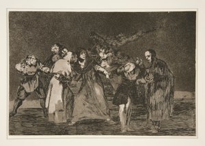 Wonden genezen sneller dan haastige woorden, pl. 16 uit de serie Los proverbios door Francisco de Goya