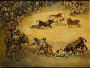 Scène bij een stierengevecht: Diversion de Espana, ca. 1766-1828 door Francisco de Goya