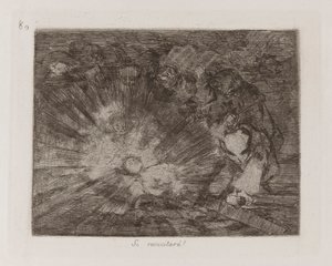 Zal ze weer opstaan?, Plaat 80 uit Los desastres de la guerra door Francisco de Goya