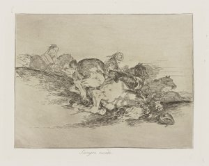 Siempre sucede. (Het gebeurt altijd.), pl. 8 uit de serie Los desastres de la guerra (De rampen van de oorlog) door Francisco de Goya