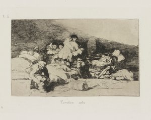 Tambien estos. (Deze Ook.), pl. 25 uit de serie Los desastres de la guerra (De Rampen van de Oorlog) door Francisco de Goya