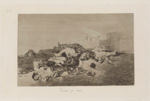 Tanto y mas (Nog erger), plaat 22 uit Los desastres de la guerra (De rampen van de oorlog) door Francisco de Goya