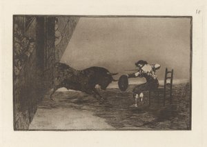 Temeridad de Martincho en la plaza de Zaragoza, Plaat 18 uit La tauromaquia door Francisco de Goya