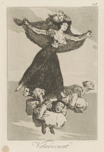 Volaverunt. (Ze Zijn Gevlogen.), pl. 61 uit de serie Los caprichos