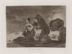 Y esto tambien (En dit ook), Plaat 45 uit Los desastres de la guerra (De rampen van de oorlog) door Francisco de Goya